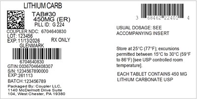 Label (68462 224 01 Lith Carb Er 450mg 67046 408 30)